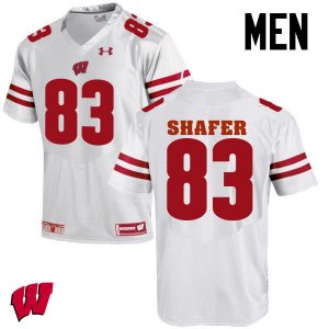 Men's Wisconsin Badgers NCAA #83 Allan Shafer White Authentic Under Armour Stitched College Football Jersey IH31V30FF